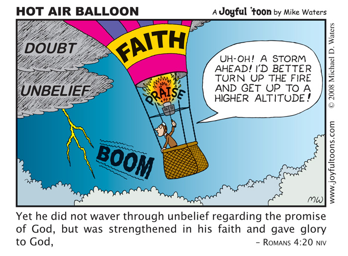 Hot Air Balloon - Romans 4:20